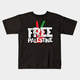 Free Palestine Palestinian Patriotic Ceasefire Tee for Rallys Protests and Solidarity 2024 Kids T-Shirt